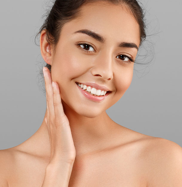 woman after dermatology in Clearwater treatment
